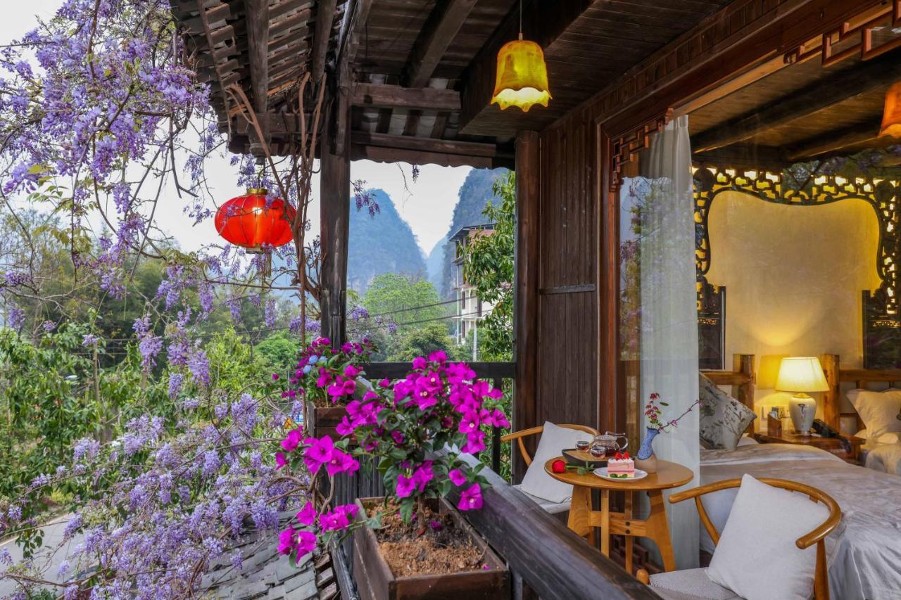 Yangshuo Tea Cozy--One Way Free Pick Up From Airport Or Ts 4 Nights Pensionat Exteriör bild