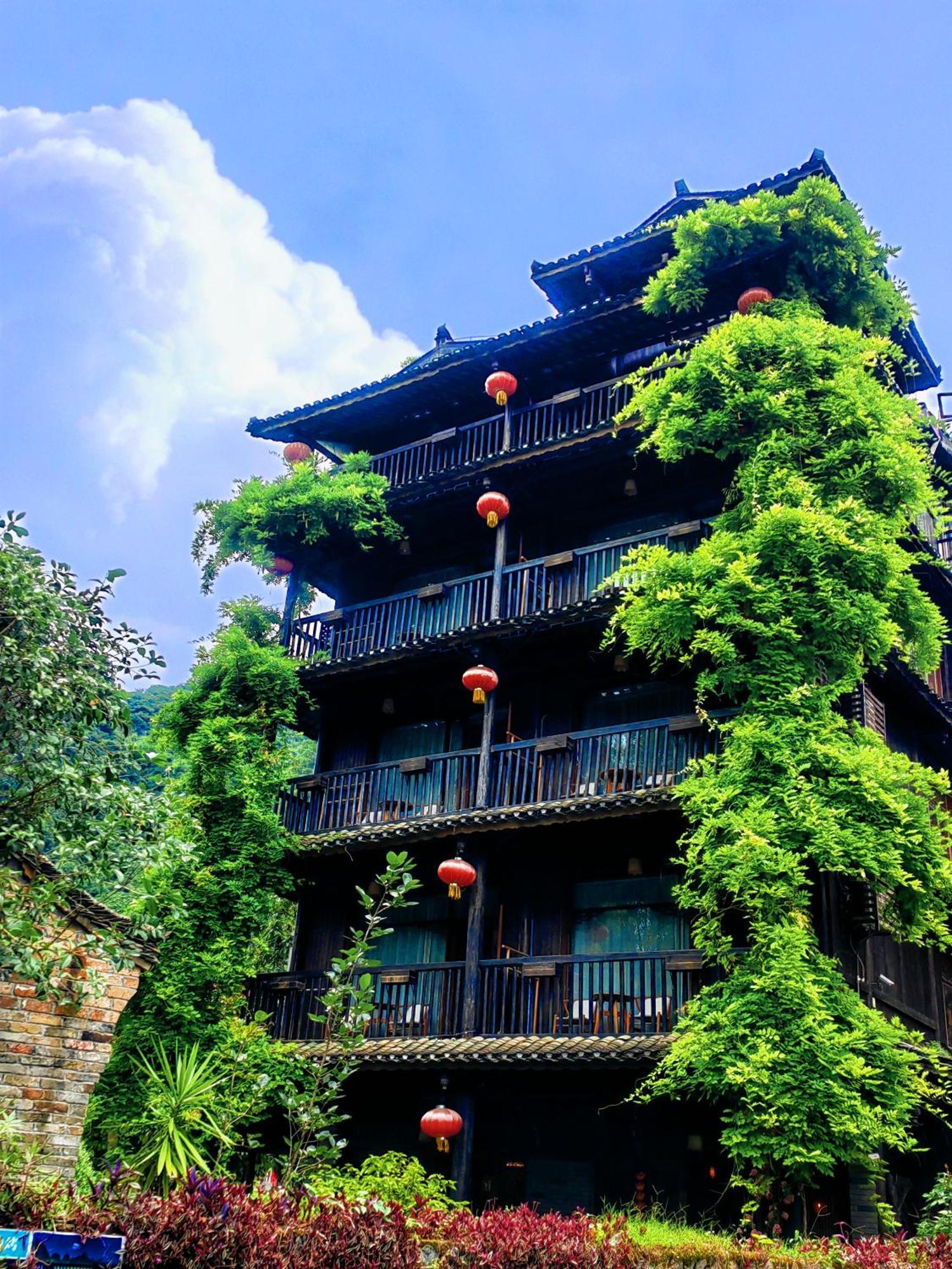 Yangshuo Tea Cozy--One Way Free Pick Up From Airport Or Ts 4 Nights Pensionat Exteriör bild